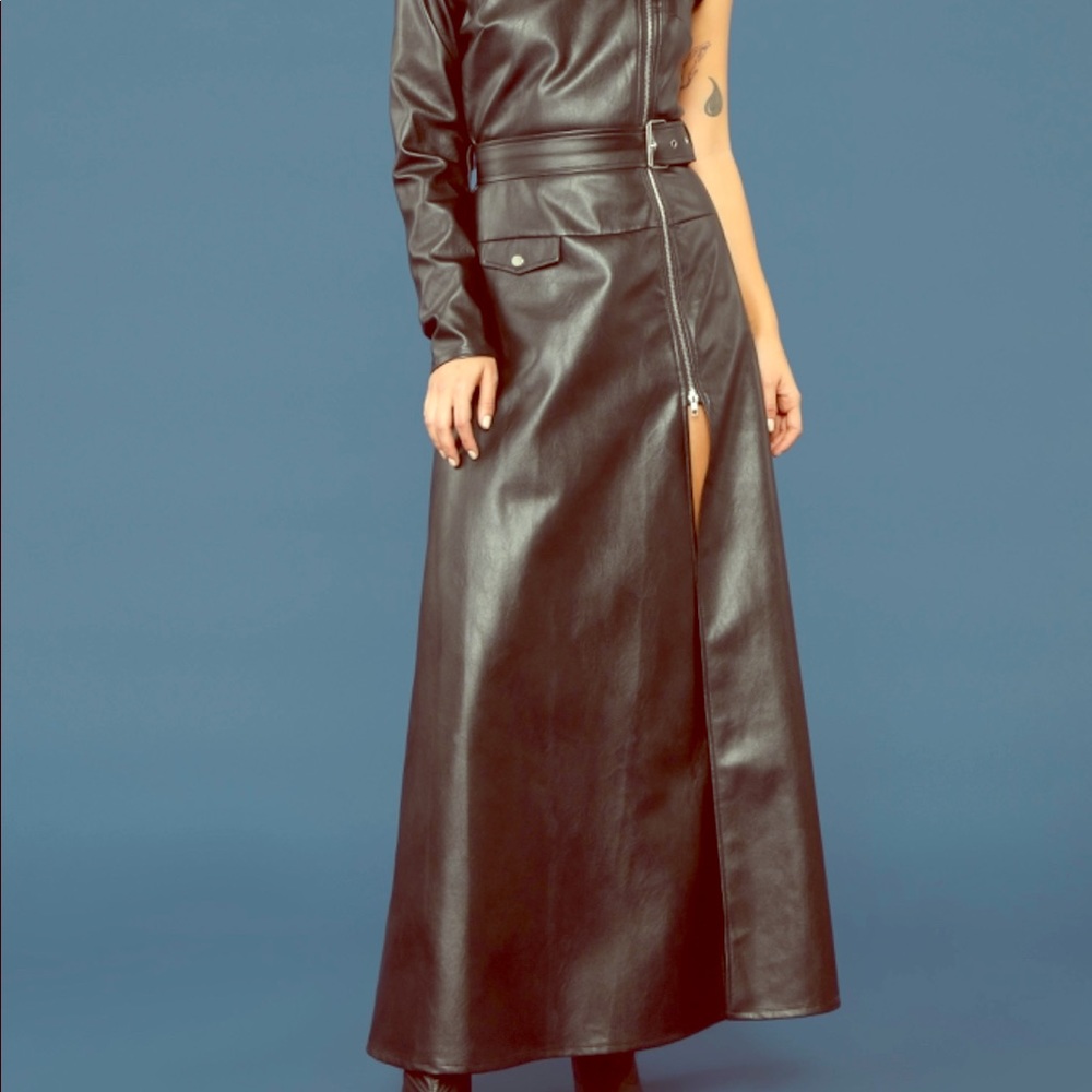 Leather dress